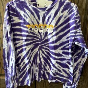 LSU Tigers Purple Tie-Dye Long Sleeve Tee